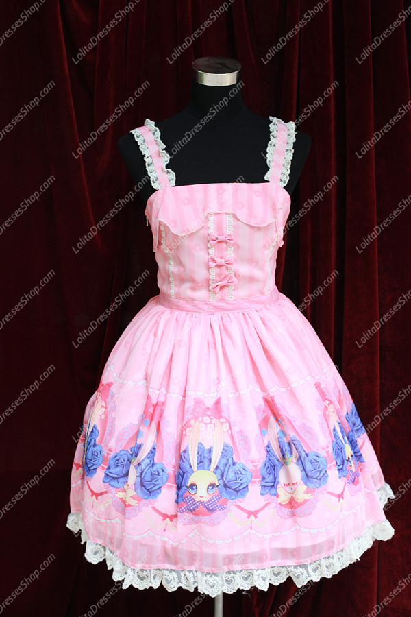 Sweet Cotten Original Print Rabbit Souffle Song Lolita Dress