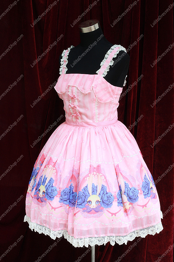 Sweet Cotten Original Print Rabbit Souffle Song Lolita Dress