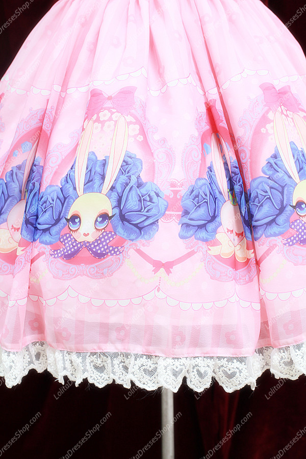 Sweet Cotten Original Print Rabbit Souffle Song Lolita Dress