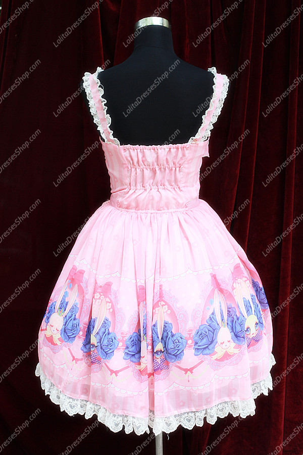 Sweet Cotten Original Print Rabbit Souffle Song Lolita Dress