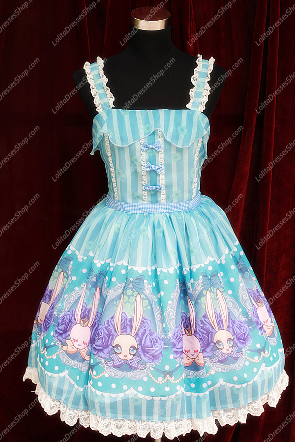 Sweet Cotten Original Print Rabbit Souffle Song Lolita Dress