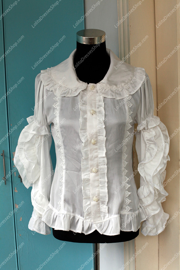 Sweet Cotten Summer 3WAY Souffle Song Chiffon Lolita Shirt