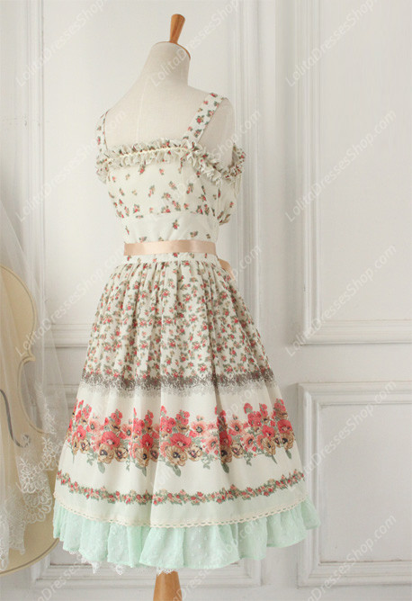 Chiffon Lace Fashion Vintage Gaeden Pastoral embroidery Lolita Dress