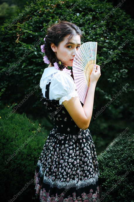 Chiffon Lace Fashion Vintage Gaeden Pastoral embroidery Lolita Dress