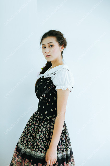 Chiffon Lace Fashion Vintage Gaeden Pastoral embroidery Lolita Dress