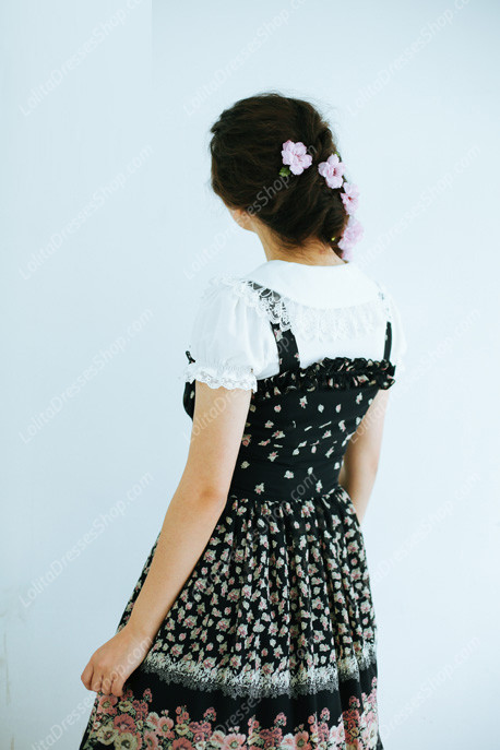 Chiffon Lace Fashion Vintage Gaeden Pastoral embroidery Lolita Dress