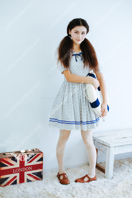 Sailor preppy chic Vintage peaceful sea cotton Lolita Dress