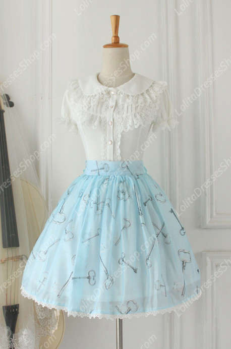 Alice Sweet Tale Vintage Knot organza Lolita Skirt