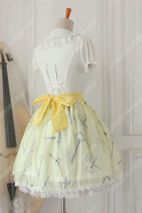 Alice Sweet Tale Vintage Knot organza Lolita Skirt