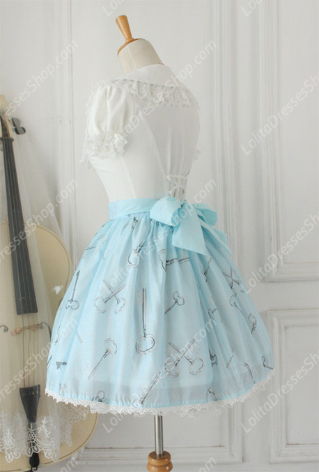 Alice Sweet Tale Vintage Knot organza Lolita Skirt