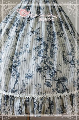 Beautiful Chinese Ink Rose Print Magic Tea Party Lolita Dress