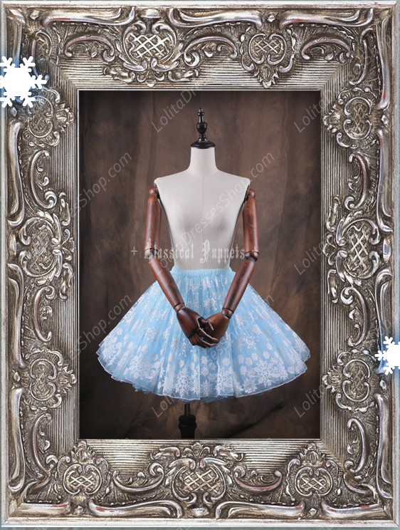 Sweet Frozen Organdy Sky Blue Classical Puppets Petticoat