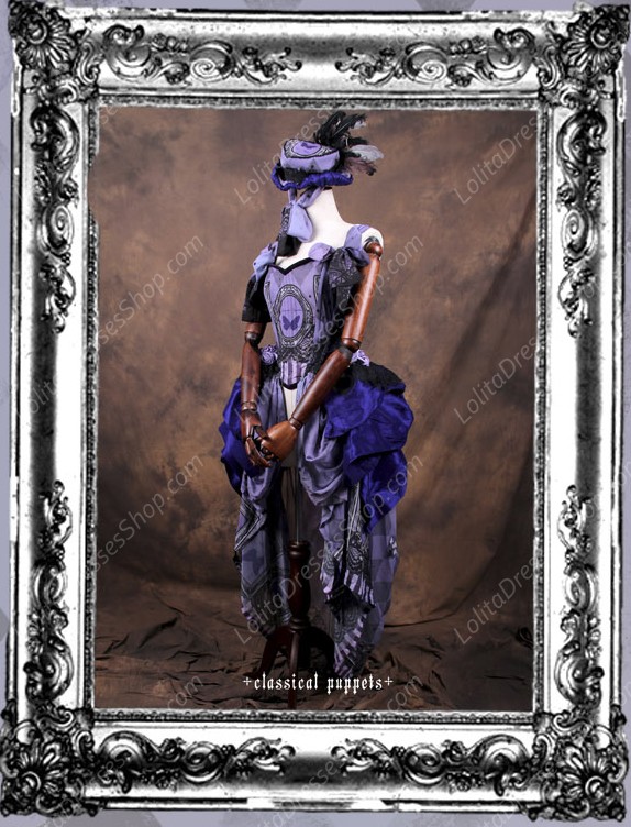 Sweet Butterfly Dance Purple Classical Puppets Lolita Luxurious Dress Suit