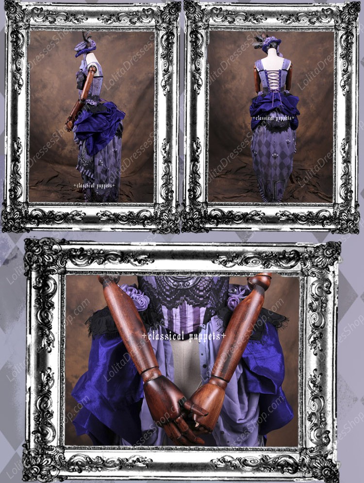 Sweet Butterfly Dance Purple Classical Puppets Lolita Luxurious Dress Suit