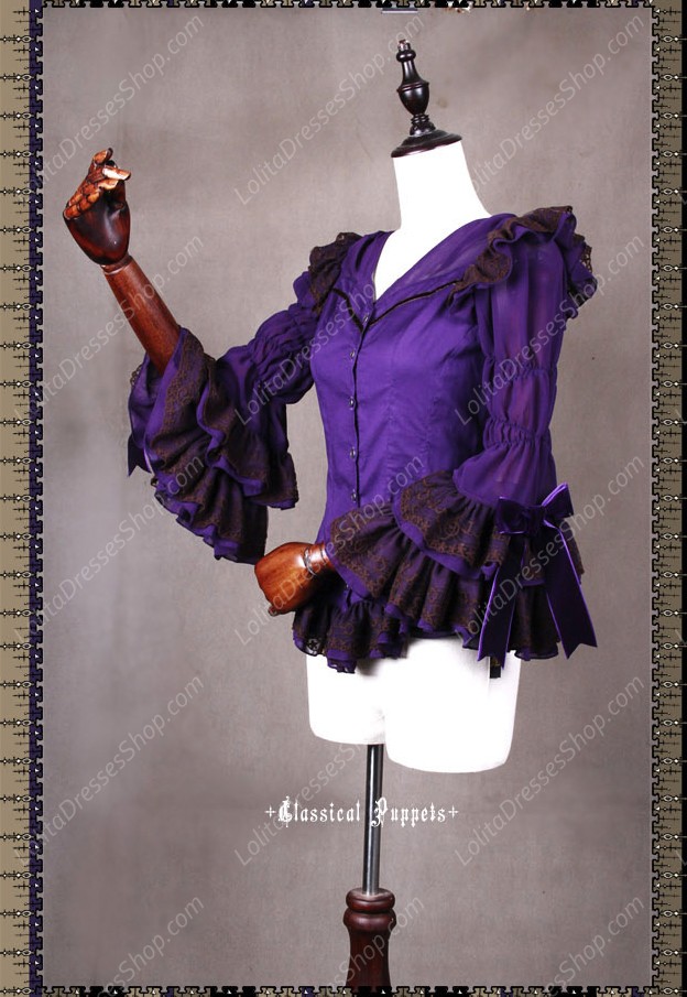 Sweet Steam Band Long Sleeved Classical Puppets Lolita Shirt