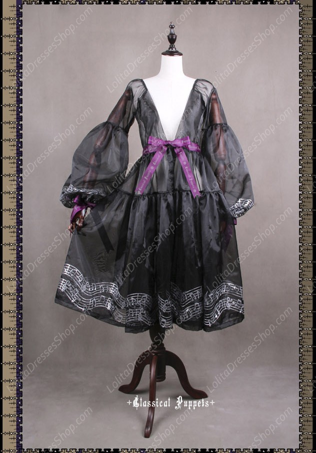 Sweet Steam Band Gilt Silver Classical Puppets Lolita Overskirt