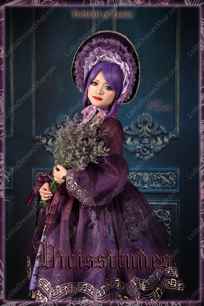 Sweet Steam Band Gilt Silver Classical Puppets Lolita Overskirt