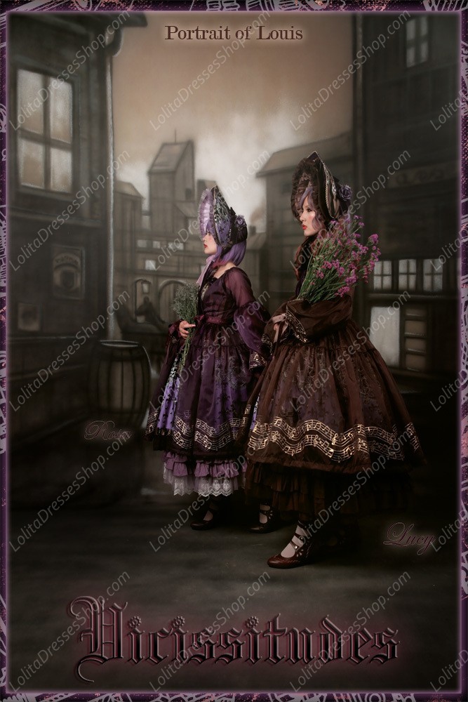 Sweet Steam Band Gilt Silver Classical Puppets Lolita Overskirt