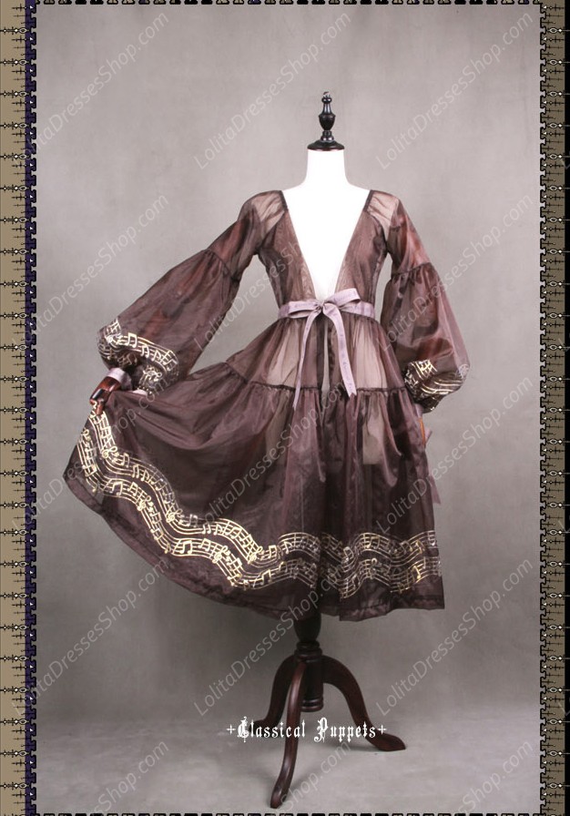 Sweet Steam Band Gilt Silver Classical Puppets Lolita Overskirt