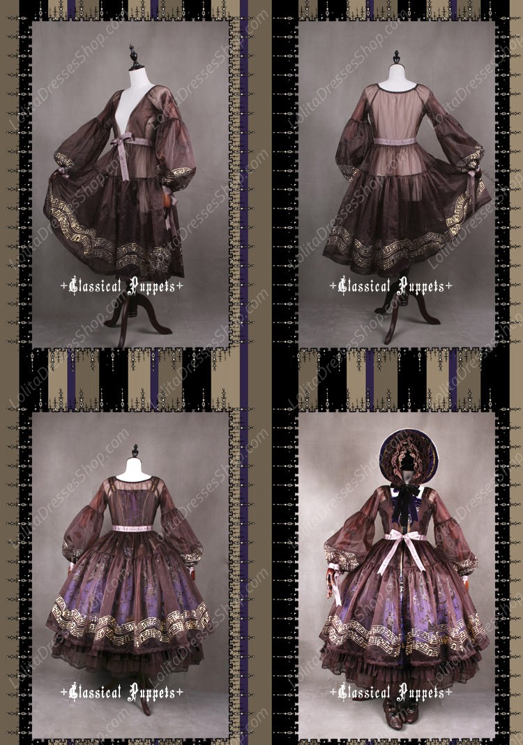 Sweet Steam Band Gilt Silver Classical Puppets Lolita Overskirt