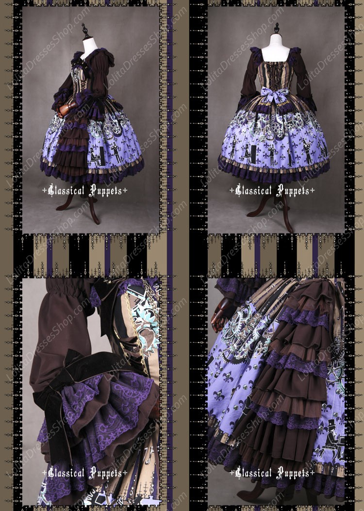 Sweet Steam Band Long Sleeves Classical Puppets Lolita Dress OP