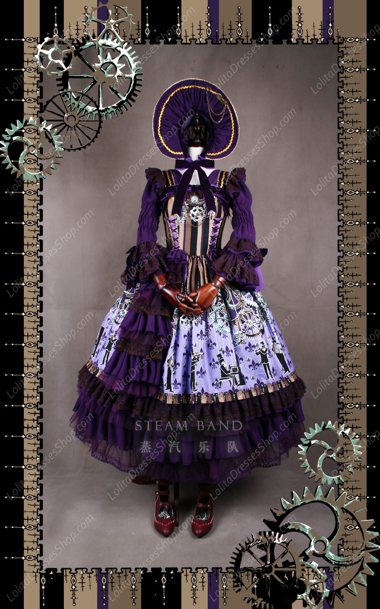 Sweet Steam Band Strap Classical Puppets Lolita Dress JSK