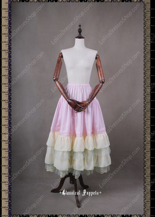 Sweet Luxurious Overlength Classical Puppets Lolita Petticoat Or Half Skirt