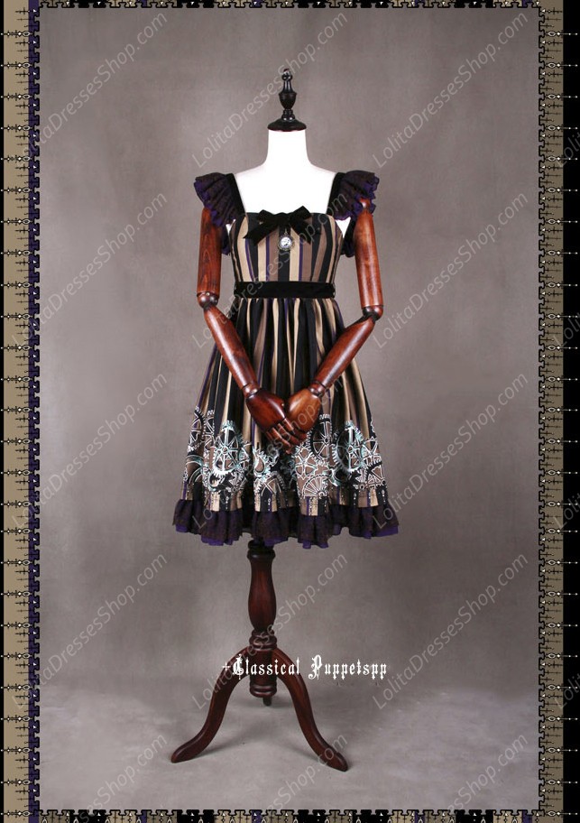 Sweet Steam Band Mini Strapless Classical Puppets Lolita Dress Mini JSK