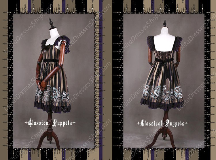 Sweet Steam Band Mini Strapless Classical Puppets Lolita Dress Mini JSK