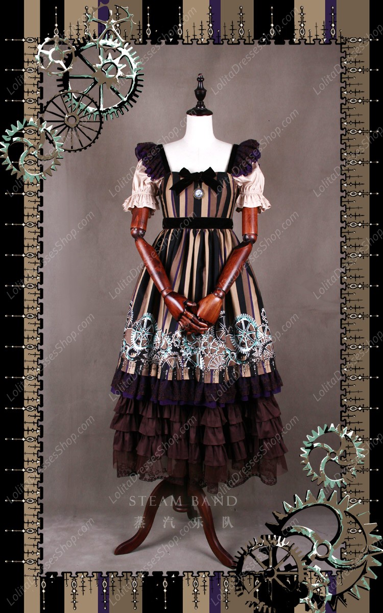 Sweet Steam Band Mini Strapless Classical Puppets Lolita Dress Mini JSK