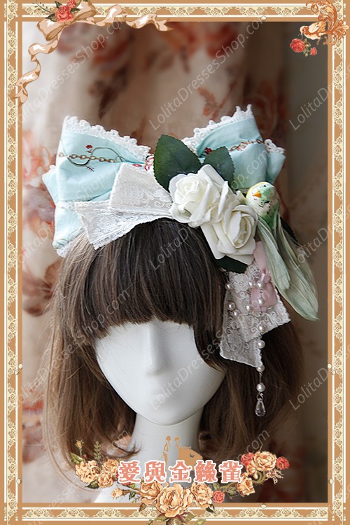 Sweet Cotten Original Printing Love & Canary Infanta Lolita Headdress Flower