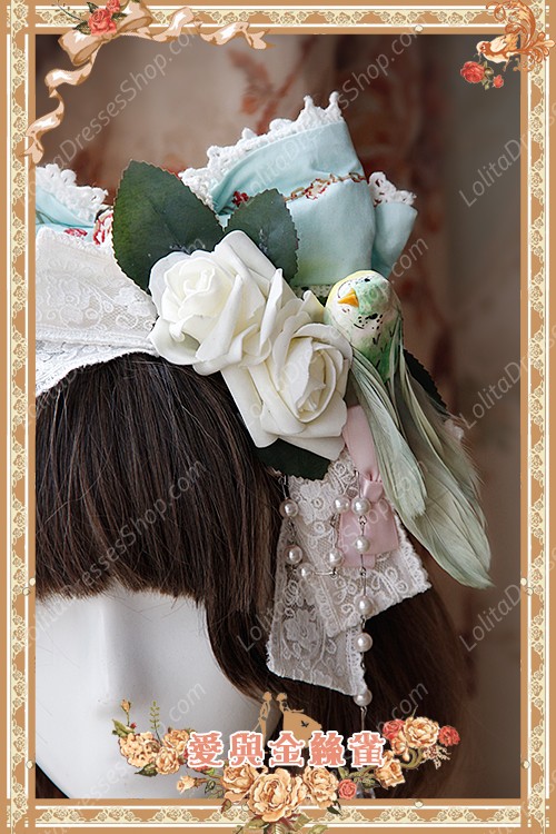 Sweet Cotten Original Printing Love & Canary Infanta Lolita Headdress Flower