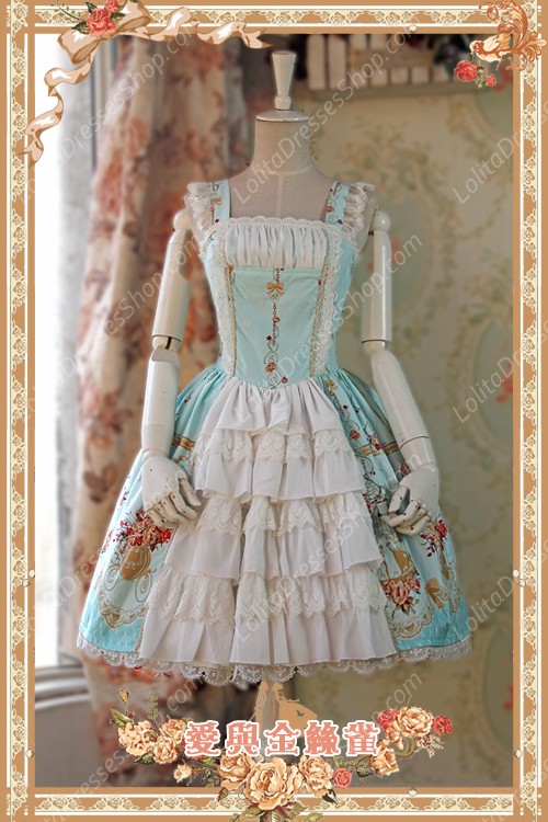 Sweet Cotten Original Printing Love & Canary Infanta Lolita JSK