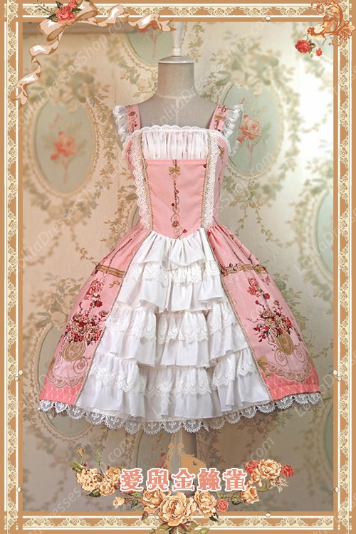 Sweet Cotten Original Printing Love & Canary Infanta Lolita JSK