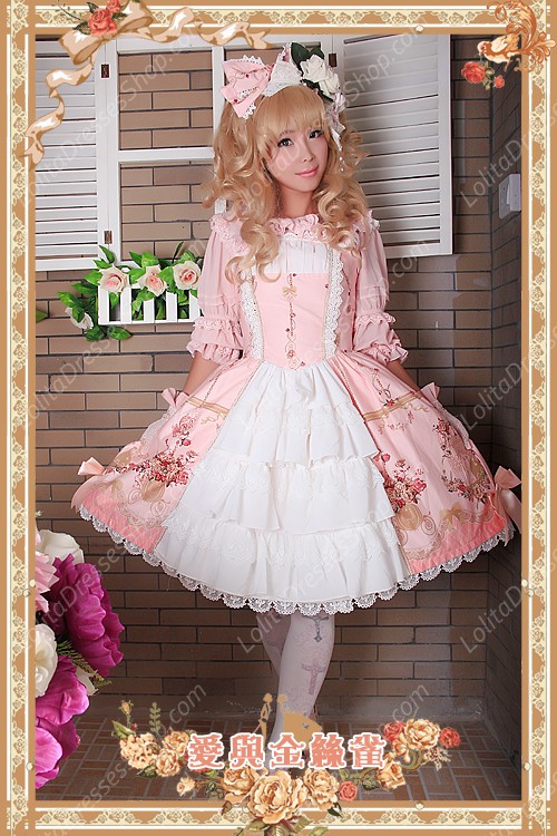 Sweet Cotten Original Printing Love & Canary Infanta Lolita JSK