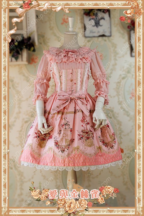 Sweet Cotten Original Printing Love & Canary Infanta Lolita JSK