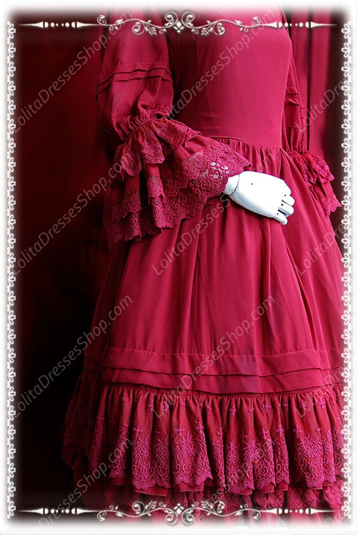 Sweet Cotten Gorgeous Chiffon Infanta Lolita OP