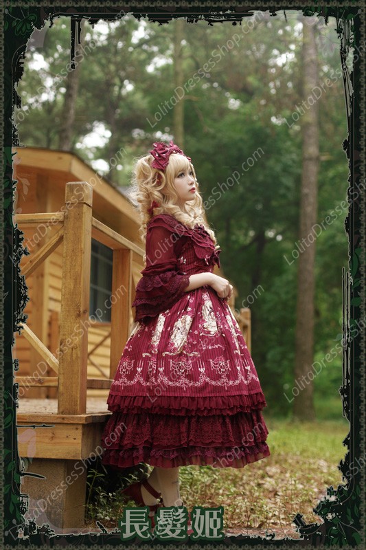 Sweet Cotten Gorgeous Chiffon Infanta Lolita OP