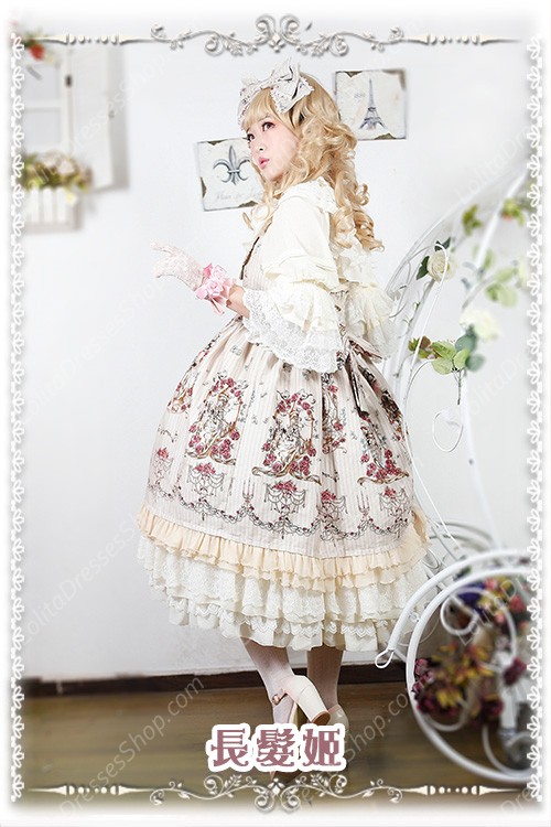 Sweet Cotten Gorgeous Chiffon Infanta Lolita OP