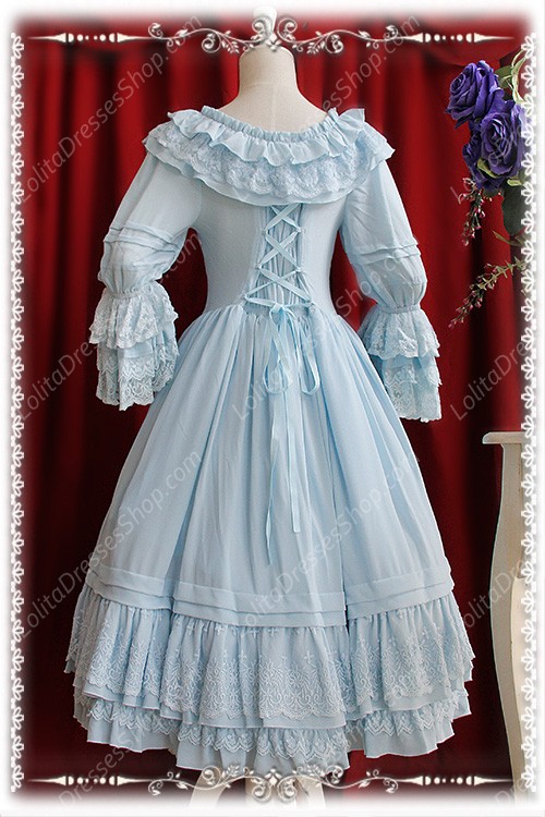 Sweet Cotten Gorgeous Chiffon Infanta Lolita OP