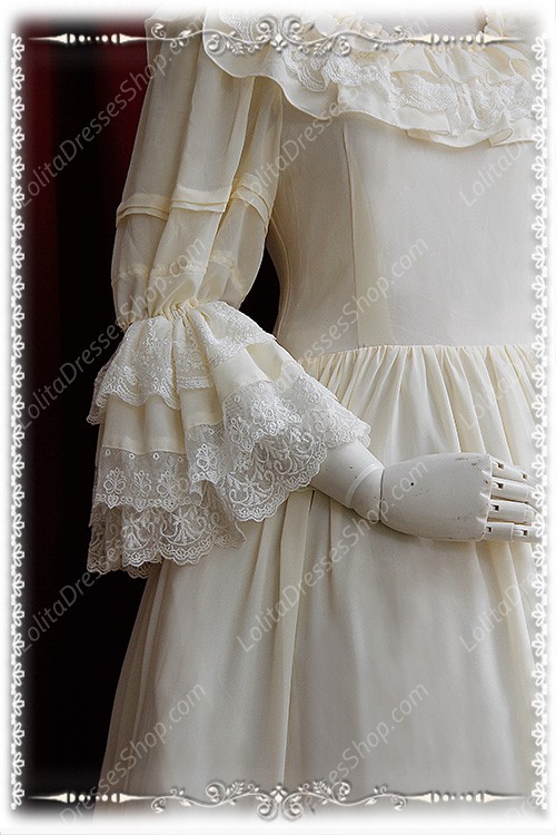 Sweet Cotten Gorgeous Chiffon Infanta Lolita OP