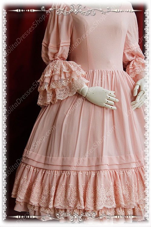 Sweet Cotten Gorgeous Chiffon Infanta Lolita OP