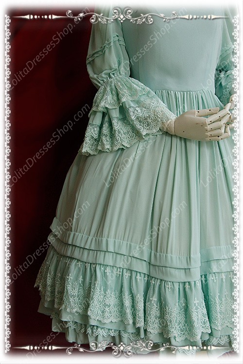 Sweet Cotten Gorgeous Chiffon Infanta Lolita OP