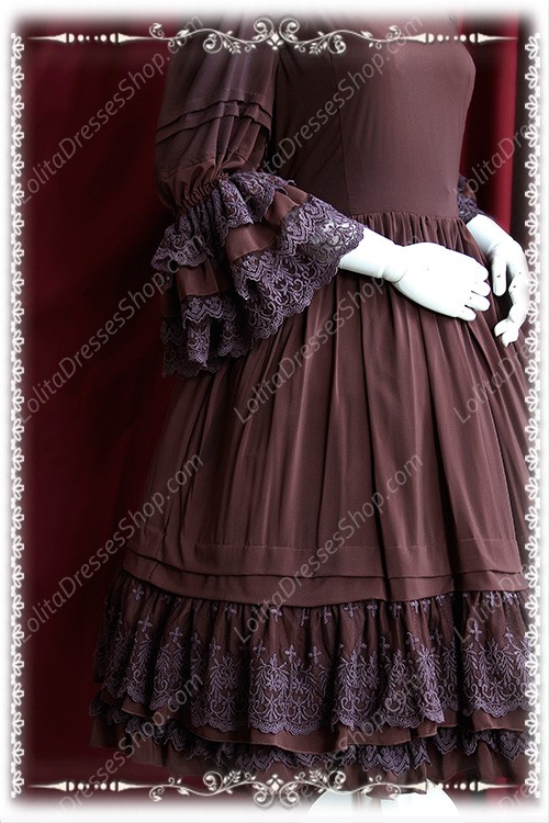 Sweet Cotten Gorgeous Chiffon Infanta Lolita OP