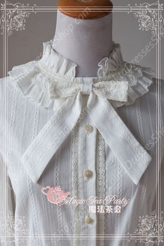 Sweet Cotten Easy Dark Stripe Magic Tea Party Lolita Shirt