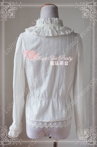 Sweet Cotten Easy Dark Stripe Magic Tea Party Lolita Shirt