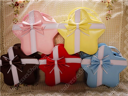 Lovely Bow Cross Stars PU Lolita Bag