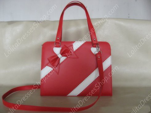 Winter Ribbon Bow PVC Lolita Bag