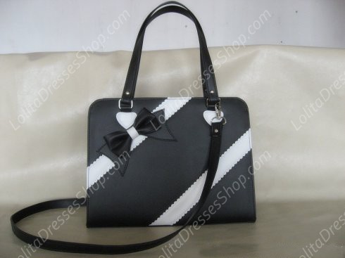 Winter Ribbon Bow PVC Lolita Bag