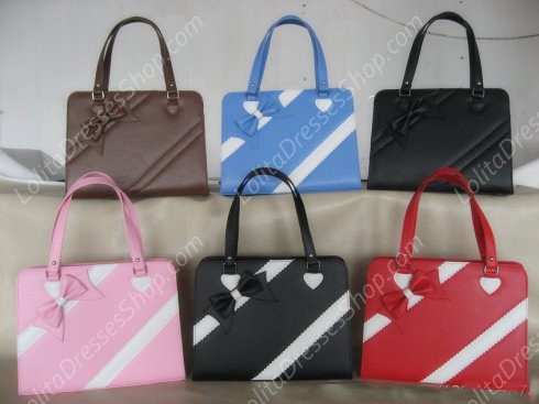 Winter Ribbon Bow PVC Lolita Bag
